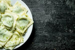 italiano Ravioli com vitela. foto