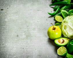 saudável Comida. a legumes e frutas. foto