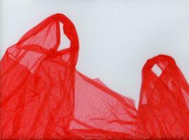 vermelho plástico saco foto