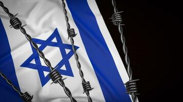 a Israel bandeira para fundo 3d Renderização foto