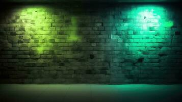 luminoso grunge tijolo muro. generativo ai foto