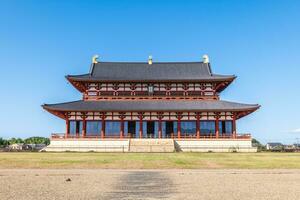 daikokuden corredor do a heijo kyo, unesco local dentro nara, Japão. foto