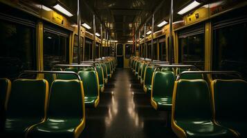 a assentos estão verde e amarelo generativo ai foto