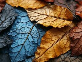 colorida outono folhas fundo estoque foto generativo ai