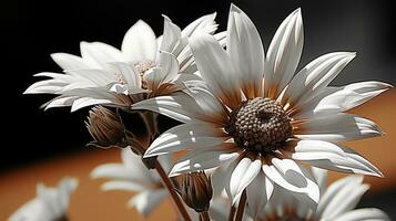 branco flores dentro uma vaso generativo ai foto