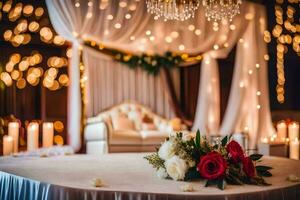 Casamento decoração Ideias para uma grande casamento. gerado por IA foto