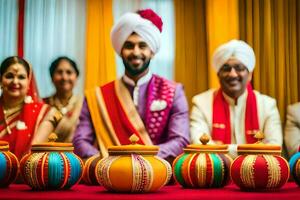 indiano Casamento cerimônia às a oeste hotel. gerado por IA foto