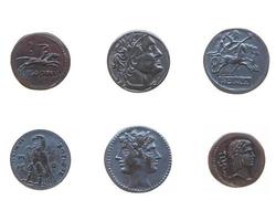 moedas romanas e gregas antigas