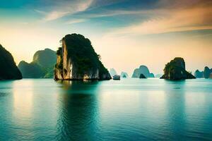 a melhor lugares para Visita dentro Vietnã. gerado por IA foto
