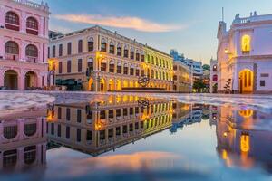 histórico Centro do macau. senado quadrado dentro China. foto