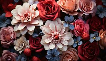 natureza floral padronizar floresce com elegância e romance dentro primavera gerado de ai foto