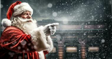 homem feriado dezembro inverno vermelho sazonal sorrir Natal barba santa natal véspera neve claus foto