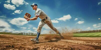 homem beisebol estádio esporte foto