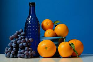 vinho uvas álcool videira azul vintage beber garrafa porão laranja grupo foto