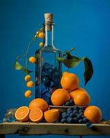 videira vintage azul beber uvas álcool garrafa grupo vinho velho orgânico laranja vermelho foto