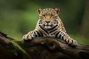 a jaguar é a maior gato dentro a mundo, e a maior gato dentro a mundo. gerado por IA foto