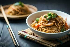 chinês Comida é uma ótimo caminho para pegue seu crianças para comer seus legumes. gerado por IA foto