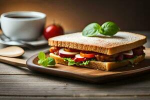 a melhor sanduíches dentro a mundo. gerado por IA foto