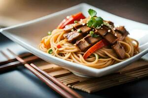 a melhor chinês Comida dentro a Reino Unido. gerado por IA foto