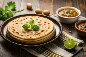 indiano Comida é uma popular escolha para muitos pessoas. gerado por IA foto