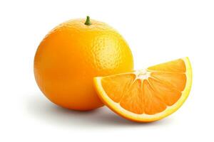 laranja fruta isolado em branco fundo ai gerado foto