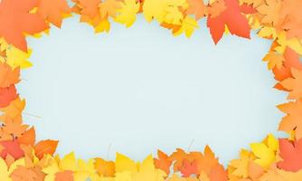 fundo de outono com folhas de bordo foto