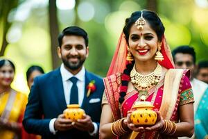 indiano Casamento dentro Bangalore. gerado por IA foto