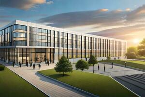 a Novo construção vai estar localizado em a campus do a universidade do maryland. gerado por IA foto