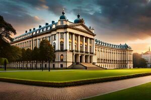 a construção do a universidade do Praga dentro Praga, tcheco república. gerado por IA foto