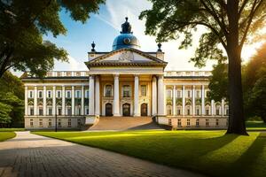 a universidade do Wroclaw, Polônia. gerado por IA foto