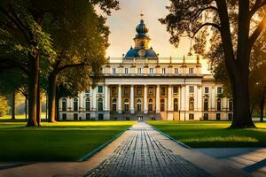 a universidade do st petersburgo, Rússia. gerado por IA foto