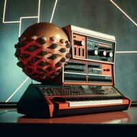 retro synthwave vintage sintetizador renascimento generativo ai foto