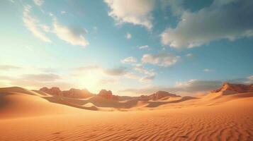 a grande fascinar do uma Largo ângulo deserto paisagem, verdadeiramente mágico e cativante foto