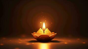 3d diwali vela. elegância dentro simplicidade foto