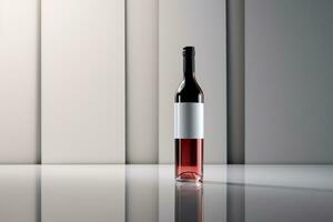 brincar do luxo vinho garrafa em uma natural estilo fundo foto