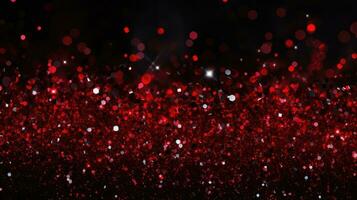 vermelho e Preto brilhar - bokeh abstrato fundo e textura ai generativo foto