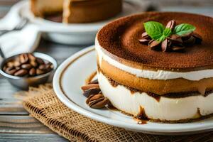 a melhor Tiramisu receitas para a feriados. gerado por IA foto