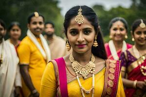 indiano Casamento fotografia dentro Londres. gerado por IA foto