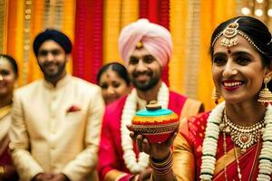 a casamento, mumbai, fotografia, a Casamento brigada. gerado por IA foto