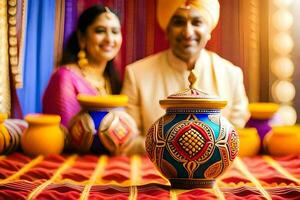 indiano Casamento fotografia dentro Londres. gerado por IA foto