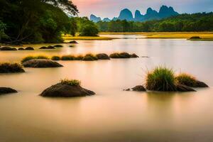 a rio de Jason chua - paisagens paisagens, natureza, natureza fotografia, natureza, natureza. gerado por IA foto