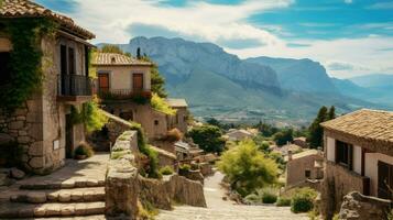 Espanha maiorquino montanha aldeias ai gerado foto