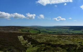 deslumbrante cenário dentro panorama dentro norte yorkshire Inglaterra foto