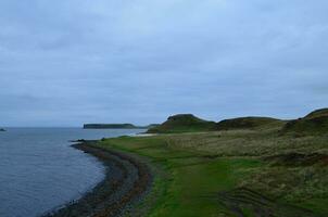 coral de praia andar em skye foto