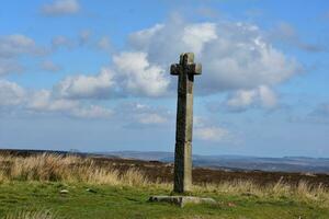 Ralf Cruz dentro norte yorkshire em a danby Alto atracar foto