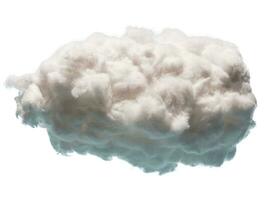 tormentoso chuvoso algodão lã nuvem isolado em branco fundo foto