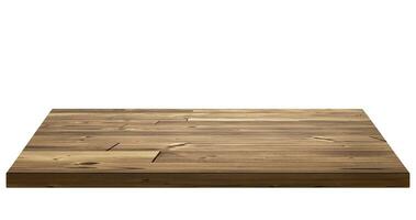 de madeira tábuas, de madeira pisos, de madeira mesas em uma branco fundo foto