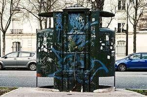 a último vespasiana dentro Paris, avenida Arago foto