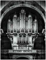 elegante monocromático grandes orgues às les inválidos, Paris foto