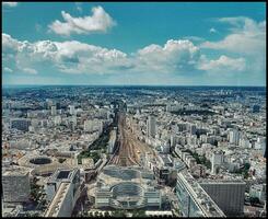 aéreo Visão do ensolarado Paris foto